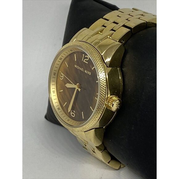 Michael Kors MK5099 Women's Gold Stainless Steel Analog Dial Quartz Watch WO500 - Picture 4 of 12